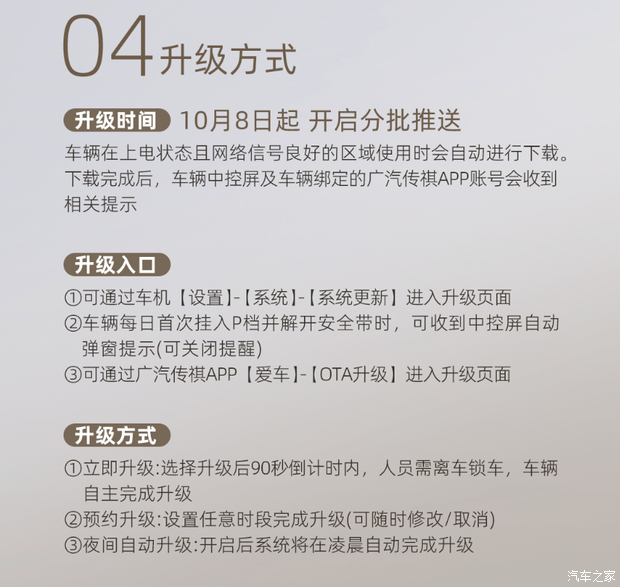 传祺向往M8 PHEV宗师激光雷达版迎OTA升级,新增19项功能